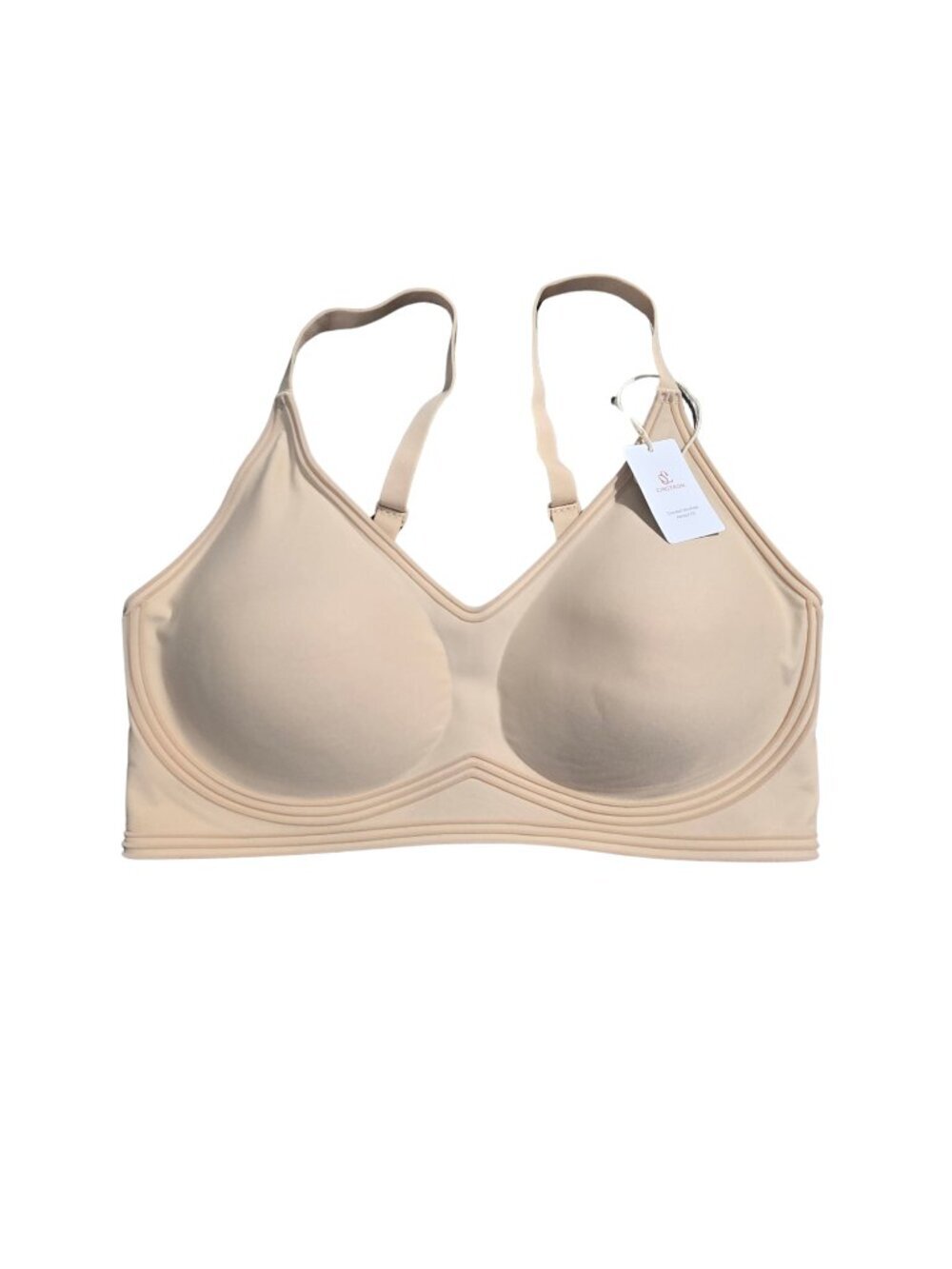 NWT | CINSTRON Beige 3D Daily Wireless Comfort Smooth Perfect Fit Bra | Large